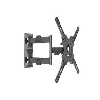 Montaje de Pared Articulado P4-NB / Pantallas de 32" a 55" / VESA 100x100 a 400x400 mm / Carga 27.2 kg (60 lbs) / Inclinación +8° a -5° / Giro 180° / Distancia de Pared 5 a 40 cm / Acero