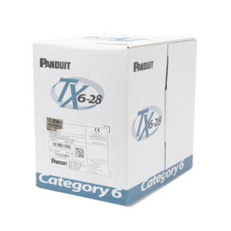 Bobina de Cable UTP 305 Metros (1000 Pies) de Cobre TX6-28Æ, Azul, Categoría 6, Diámetro Reducido (28 AWG), CM/LSZH, de 4 Pares