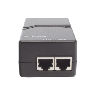 Inyector PoE estándar 15 watts, Compatible Multi-marcas, Detección Inteligente Anti Accidentes (802.3af / Gigabit)