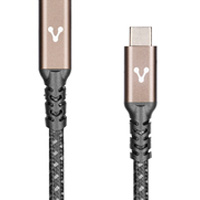 CABLE EXTENSIÓN, TIPO C HEMBRA  A TIPO C MACHO  /  VORAGO /   CAB-127 /  1 METRO   /  100W   /   NEGRO