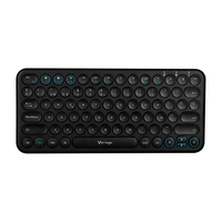 TECLADO INALAMBRICO MULTIDISPOSITIVO (HASTA 3)  / VORAGO / KBW-400  /   SLIM /  REGARGABLE /  TIPO C  /  2 BLUETOOTH +  WIRELESS /  NEGRO