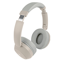 AUDIFONOS ON-EAR INALAMBRICOS PLEGABLES MANOS LIBRES CON BT PERFECT CHOICE SOUNDIA - TAUPE