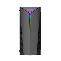 GABINETE MEDIA TORRE QUARONI FRONTAL RGB, ATX, MICRO ATX, MINI ITX/2USB 2.0 1USB 3.0/USB 3.0/FUENTE 500 W/NEGRO