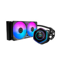 DISIPADOR DE ENFRIAMIENTO LIQUIDO COOLER MASTER MASTERLIQUID ATMOS II LCD 240 / ARGB / NEGRO / GAMER