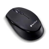 MOUSE - TECHZONE - TZ19MOU01-INA - OPTICO - INALAMBRICO - BATERIA AA - 1600 DPIS ERGONOMICO NEGRO