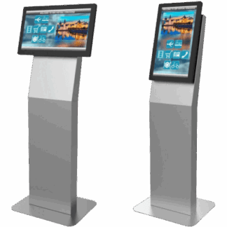 Montaje tipo Kiosko Para Pantallas Indoor Peerless-AV / Orientación Paisaje o Retrato / Base Plana Rectangular / Puertas Traseras con Seguridad / Gestión Interna de Cables / Compatible con Pantallas 15"-22"-32" / VESA 200x200