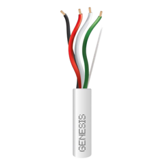 Bobina de 152 Metros (500 Pies) / Cable de Cobre / 4 x 18 AWG / Riser / Color Blanco / Para Aplicaciones de Alarmas de Intrusión/Control de Acceso/ Automatización / Interfonos y Tv Porteros
