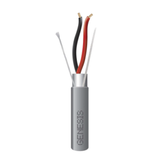 Carrete de 305 Metros (1000 Pies) de Cable / 2 x 16 AWG / Riser / Blindado / Tipo CMR-CL3R-FPLR-FT4 / Color Gris / Aplicaciones de Alarmas de Intrusión/Control de Acceso/ Automatización / Interfonos y Tv Porteros