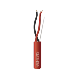Carrete de Alambre 305 Metros (1000 Pies) / 2 x 16 AWG / Riser / Color Rojo / Tipo FPLR, CL3R, (UL) FT4 / Para Aplicaciones en Sistemas de Detección de Incendio y Sistemas de Evacuación