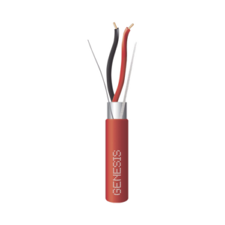 Bobina de 152 Metros (500 Pies) de Alambre / 2 x 16 AWG / Riser / Blindado / Tipo FPLR / Color Rojo / Para Aplicaciones en Sistemas de Detección de Incendio y Sistemas de Evacuación