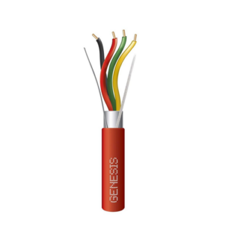 Carrete de 305 Metros (1000 Pies) de Alambre / 4 x 16 AWG / Blindado / Plenum / Tipo FPLP / Color Rojo / Para Aplicaciones en Sistemas de Detección de Incendio y Sistemas de Evacuación