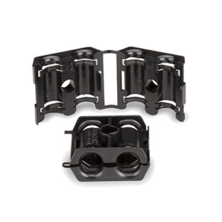 Sujetador Doble para Cable con Diámetro de 9 a 12 mm (0.35 a 0.47 Pulgadas). Paquete de 10 Piezas