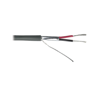 Cable 2 x 18 AWG / Blindado / 305 Metros (1000 Pies) / Riser / UL / Color Gris / Hecho en México