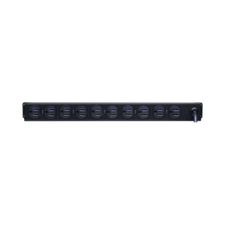 PDU Básico Para Distribución de Energía, Con 10 Tomas NEMA 5-15R Traseras, 1UR, 15 Amp, 120 Vca