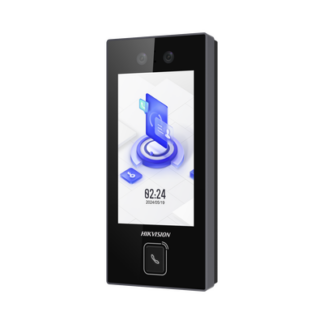 Terminal Facial MinMoe DS-K1T344MBWX-E1 / Boton de Llamada Fisico / 3000 Rostros / Pantalla 4.5" / Hik-Connect Teams / IP65 / PoE WiFi / HIK-IA / SIP