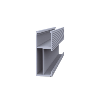 Riel 5 para montaje de módulos fotovoltaicos de aluminio anodizado de 2700mm.