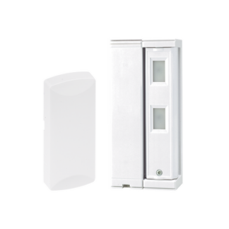 Sensor de Movimiento Inalambrico/ Tipo Cortina / Ajuste de detección 2m o 5m / 100% Exterior / Inalámbrico / Incluye transmisor SFWST232 para paneles Honeywell / Proteja fachadas, puertas, ventanas, balcones y mas!