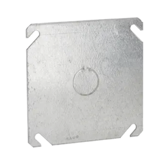 Tapa Cuadrada con Entrada de 1/2 para caja de 4".