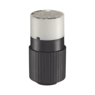 Conector de 15 A 125 V CA/ 2 Polos 3 Hilos/ Grado Industrial/ Color  Blanco y Negro/ NEMA 5-15R.