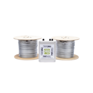 Cable Sensor Perimetral IRONCLAD / 610 m (2,000 ft) / 2 Zonas / Cerca Ciclónica / Sin Falsas Alarmas por Viento / Tarjeta LPU400 / Calibración por Software