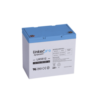 Batería de respaldo 12 V | 55 Ah |  AGM | Especial para Seguridad Electrónica | UPS | Sistemas de Emergencia  | Vida útil 5 años | Terminales T2