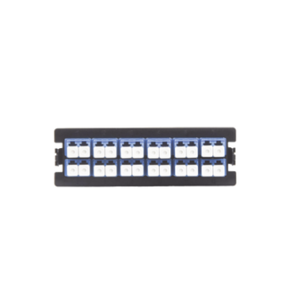 Placa Acopladora para Distribuidor de Fibra Óptica LP-ODF-8024, Incluye 12 Acopladores LC Duplex para Fibra Monomodo