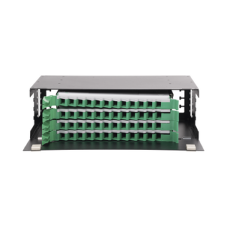 Distribuidor de Fibra Óptica con Bandejas Deslizables, Vacío, 19 Pulgadas (48.26 cm), Acepta 48 Adaptadores LC Duplex o LC Simplex o 48 SC Simplex, 3U