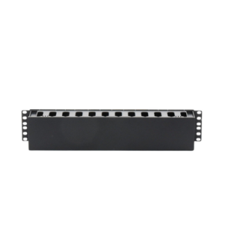 Organizador de Cables Horizontal de 2U para Rack de 19", Fabricado en Polímero Resistente a Deformaciones y Rayones