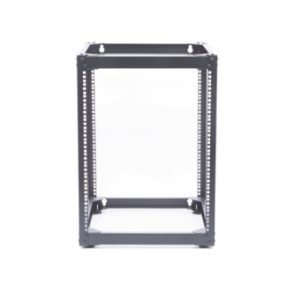 Rack Abierto de 4 Postes Instalación Pared o Piso de 14 Unidades, Ideal para Equipo de Audio!