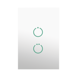 (ZWAVE) Interruptor On/Off panel táctil touch inalámbrico Zwave Plus 2 botones. Compatible con Hubitat HC8, Álula  M2M, otro