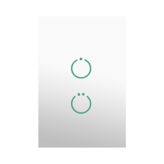 (ZWAVE) Interruptor On/Off panel táctil touch inalámbrico Zwave Plus 2 botones. No requiere cable neutro, Compatible con Hubitat HC8, Álula  M2M, otros
