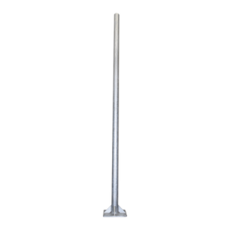 Poste de Acero Galvanizado para Videovigilancia, 3 m de altura.