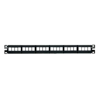 Panel de Parcheo Modular Keystone (Sin Conectores), de 24 Puertos, Espacio Para Identificación con Etiqueta Adhesiva, 1UR