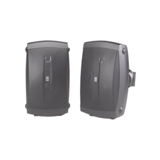 Altavoces de Montaje en Superficie de 2 vias | Woofer 5 in, Tweeter 0.5 in | Semi-Exterior, 6 ohms | Par Color Negro