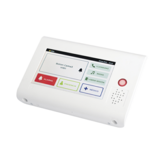 Terminal Inteligente para Habitación Hospitalaria / Pantalla Táctil 7" / RFID 125 kHz / VoIP SIP / PoE IEEE 802.3af / Bus RS485 / Carcasa Antibacteriana