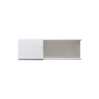 Canaleta blanca sin división, de PVC auto extinguible, 48 x 16 x tramo 2.5m (6101-01260