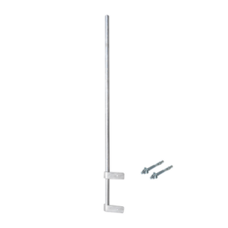 Mástil Liviano de Pared de 1.5 m (Diam. 1-1/4") con Cejas de Fijación  Soldadas, ¡No se gira! Incluye Taquetes para instalación.