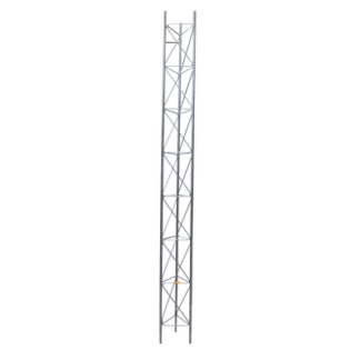 Tramo de Torre Arriostrada de 3m x 35cm, Galvanizado por Electrólisis, Hasta 45 m de Elevación. Zonas Secas.