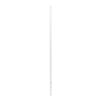 Poste de Esquina Blanco de Acero Galv. de 1.2m para Cerca Electrificada cal. 18 de 1" Diam. para 5 Aisladores (No incluidos).