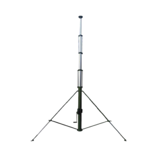 Mástil Telescópico Retraible Manual de 12 metros con Accesorios. Incluye Tripie.