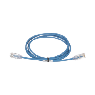 Cable de Parcheo TX6, UTP Cat6, Diámetro Reducido (28AWG), Color Azul, 0.91 metros (3 pies)