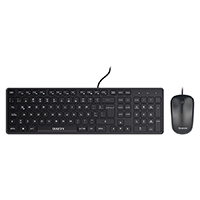 KIT TECLADO Y MOUSE OPTICO QUARONI ALAMBRICO COLOR NEGRO