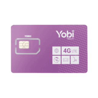 SIM Yobi para dispositivos móviles 3G/4G con recarga de 3.5GB cada mes durante 1 año de servicio (solo datos)