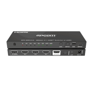 Switch HDMI 4x1 | 8K@60Hz 4:2:0 | 48 Gbps | ARC/eARC | Extracción de Audio | Gestión EDID | Control CEC