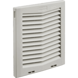 Rejilla de Escape Para Ventilador con Filtro HG, Protección IP54, Compatible con Ventiladores HF10 de 10 in, De Plástico, Color Gris Claro