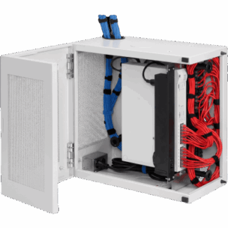 Gabinete de Pared L-Box 6U / Acero 1.9 mm / 610 x 610 x 313 mm (24x24x12 in) / Puerta L 120° / RAL 7035 / Rack 19"