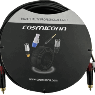 Cable 2 RCA x 2 RCA, conectores negros, con diferenciador de blanco y rojo (2x MT380-RD - 2x MT380-WH), length 5m