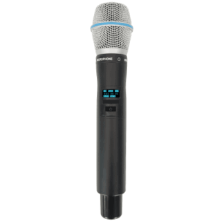 Micrófono Mano Inalámbrico EP-59H | Rango Frecuencia 470-510MHz, 540-590MHz, 640-690MHz, 807-830MHz | Potencia Salida ≥10dBm | Autonomía >10 Horas | Mute Automático por Caída | Display OLED | 7 Niveles Potencia Aju