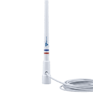 Antena Marina VHF / Fibra de Vidrio / 156-163 MHz / 6.5 dBi / Cable 10 m (32.8 ft) / PL-259 / Exterior IP67