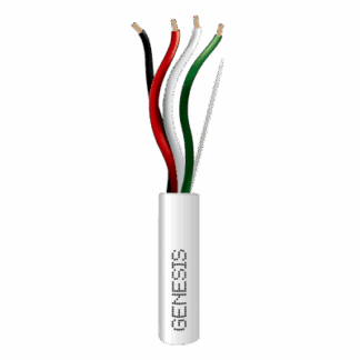 Bobina de 152 Metros (500 Pies) de Cable / 4 x 16 AWG / Cable Audacious / Riser / Libre de Oxígeno / Color Blanco / Aplicaciones de Alarmas de Intrusión y Automatización